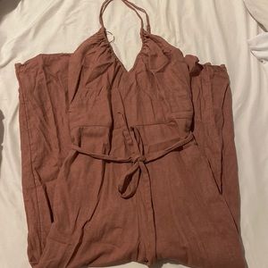 Abercrombie and fitch linen blend jumpsuit